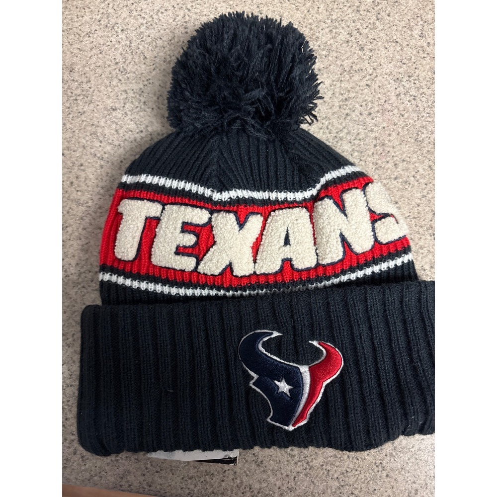 New Era Houston Texans NFL Sideline Sport Knit Beanie Hat Navy Red OSFM NWT